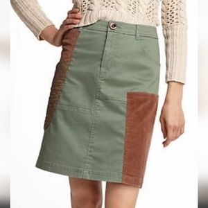 Anthropologie patchwork cargo skirt